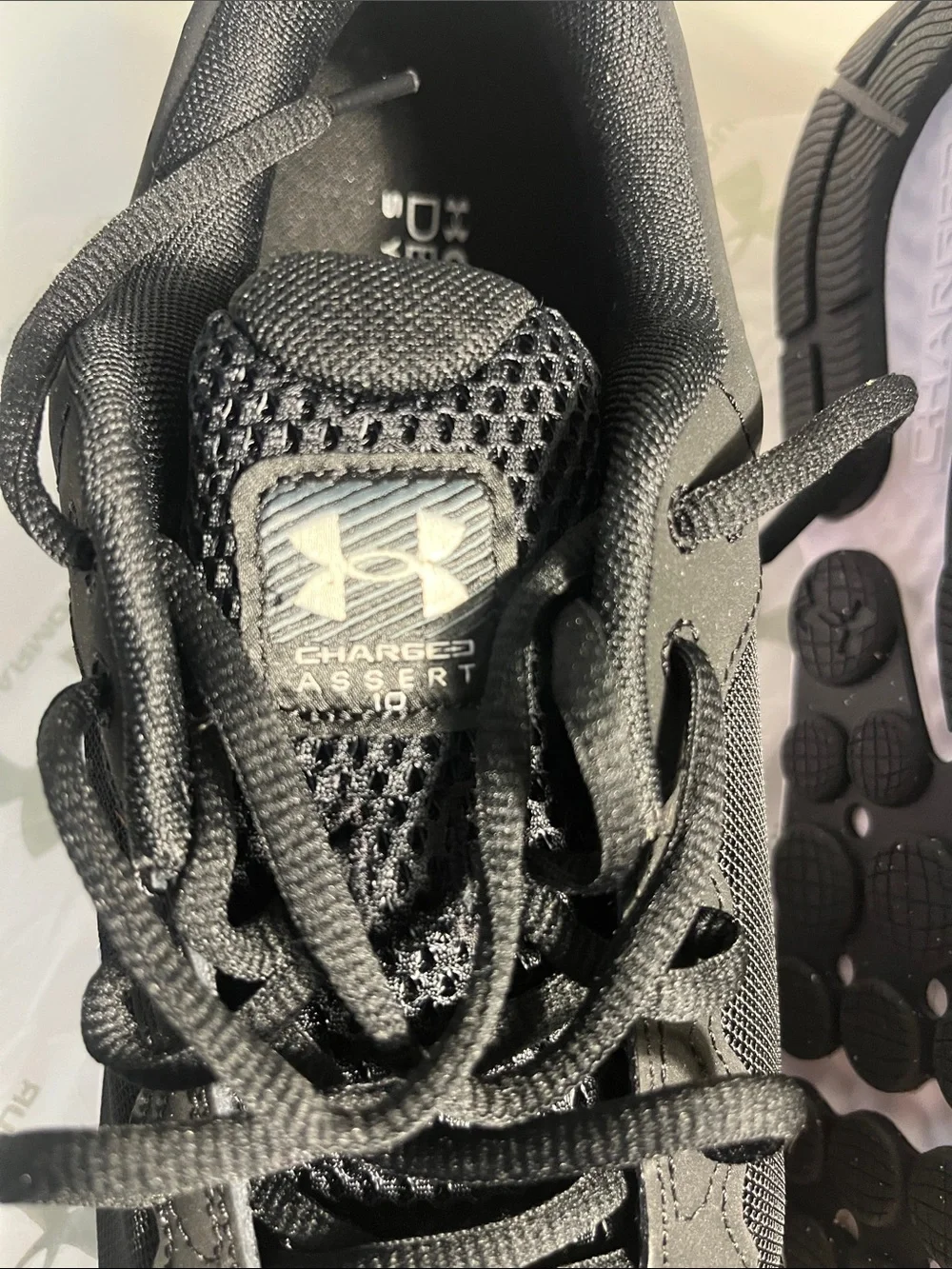 Under Armour Black and White Kids' Performance Sneakers